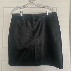 Pleather black skirt, size xl